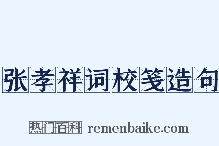 张孝祥词校笺造句是什么意思的图片